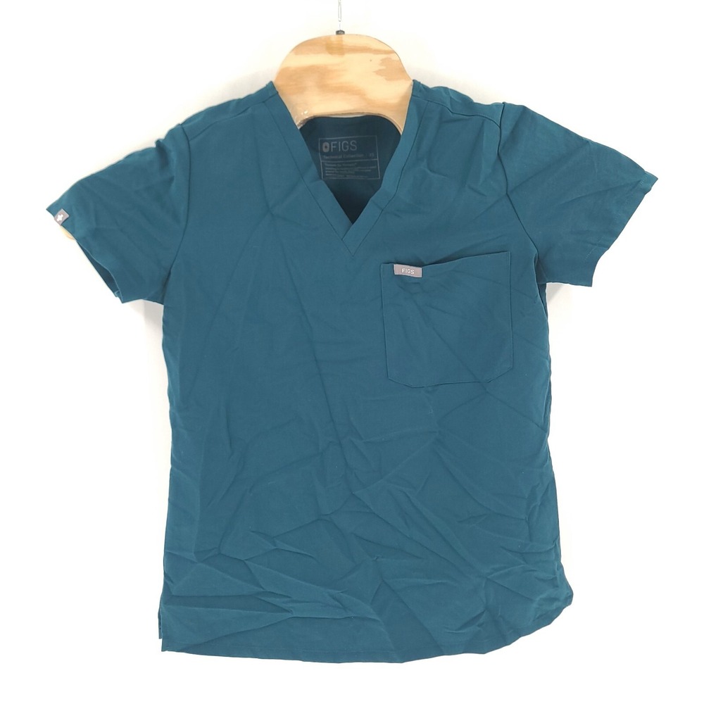Figs Scrub Top Womens Extra Small Green Catarina Nurse Medical